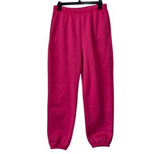 Shein Women's Pink Elastic Waist Sweatpants w. Pockets Size Large